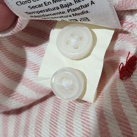 Time And tru Shirt For Women Size XXL Pink Striped Embroidered Hearts - Picture 9 of 12